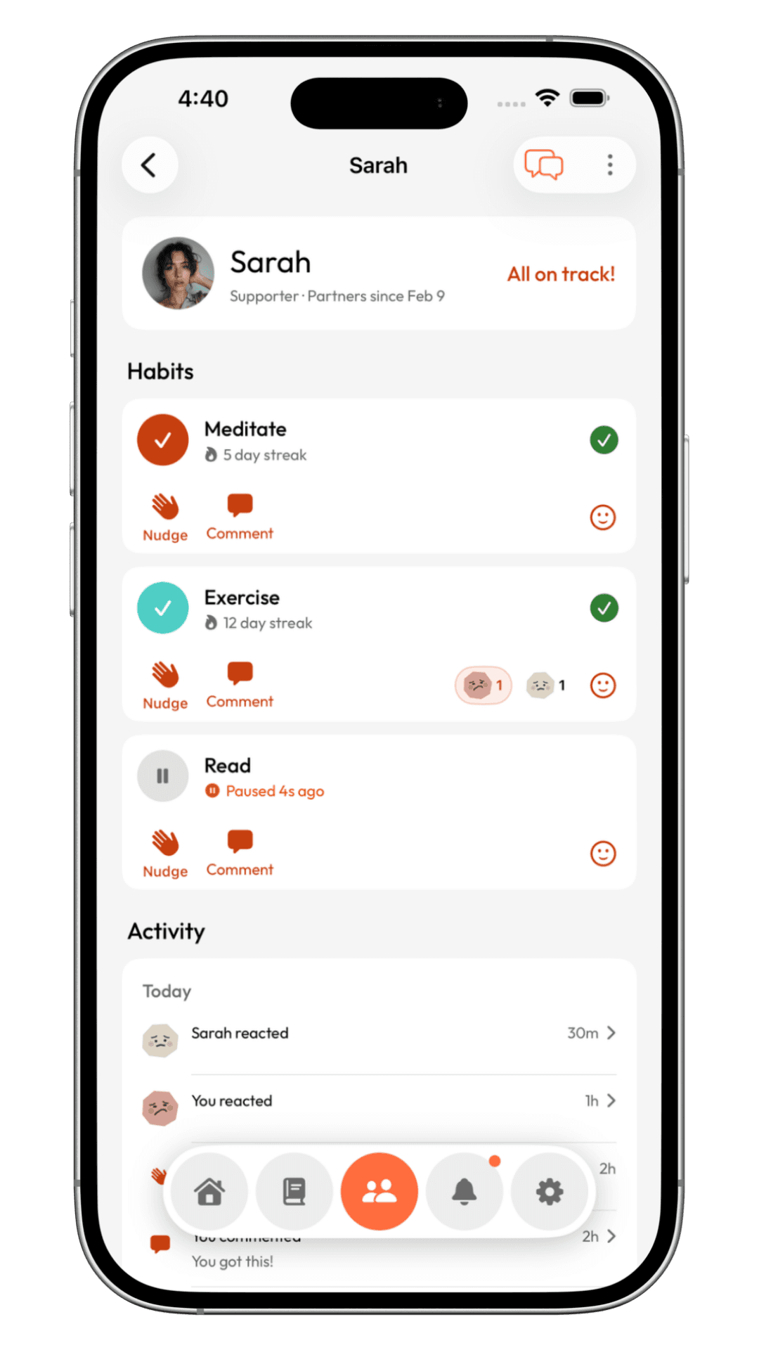 Apex Habits partner accountability overview